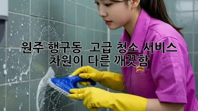 원주 행구동 💎 고급 청소 서비스: ✨차원이 다른 깨끗함!✨